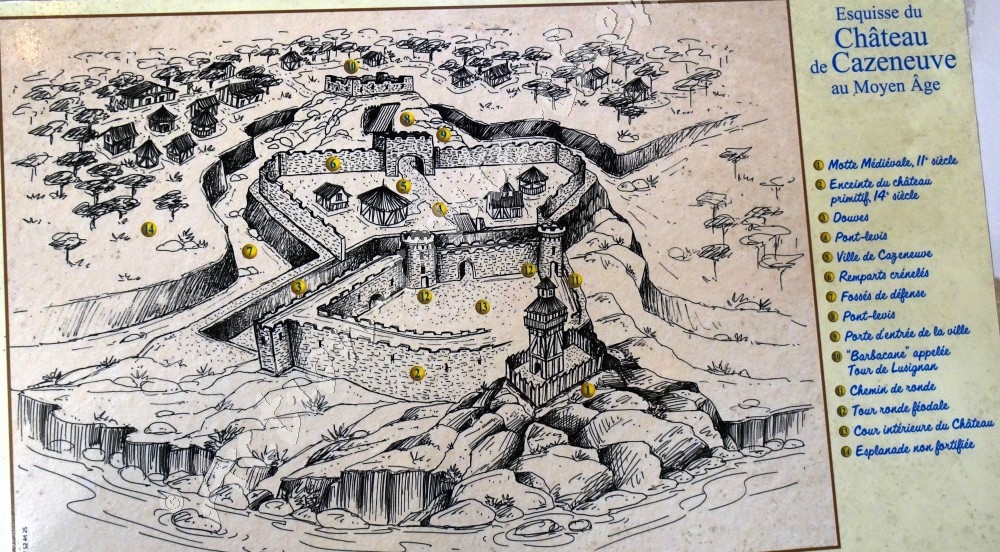 Ancien plan du chateau cazeneuve