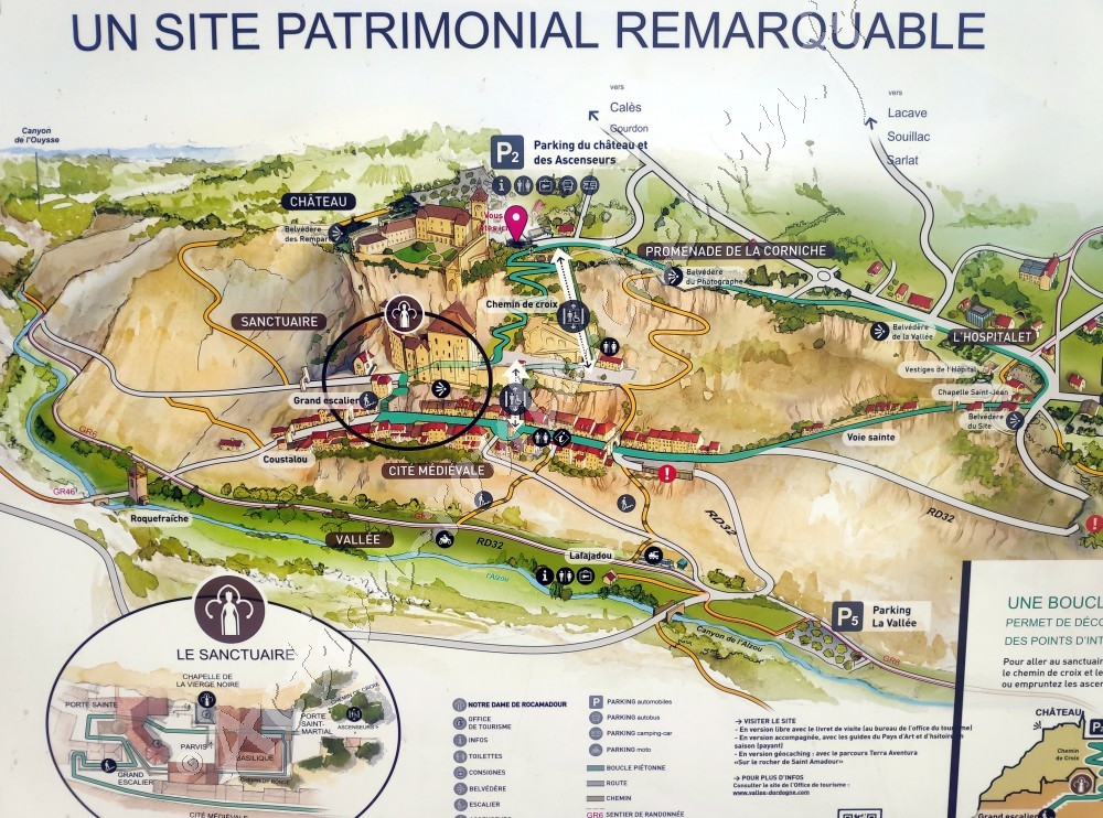 Rocamadour - plan de la ville