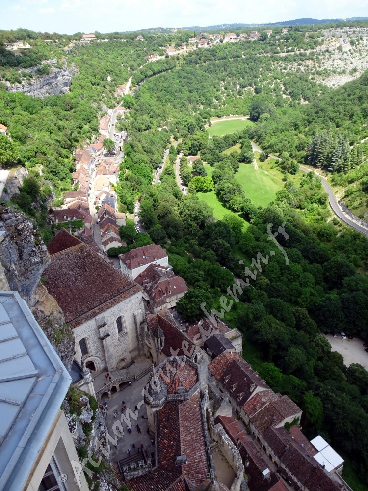 Basilique de Rocamadour vue depuis le château