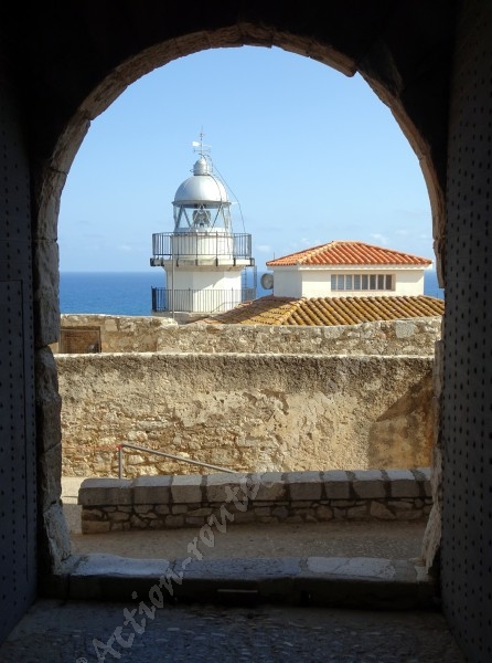  peniscola espagne chateau vue sur le phare