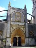 Pays basque - Lekeitio: entrée de la basilique asuncion de Nuestra Senora