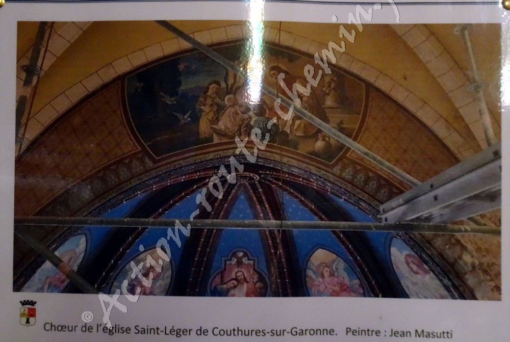 Détail du coeur de l’église Saint Léger de Couthures sur garonne