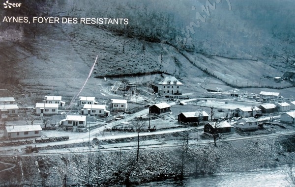 Aynes sur la Dordogne et le foyer des résistants près du barrage de l’aigle