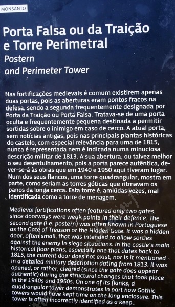  monsanto portugal explications des fortifications