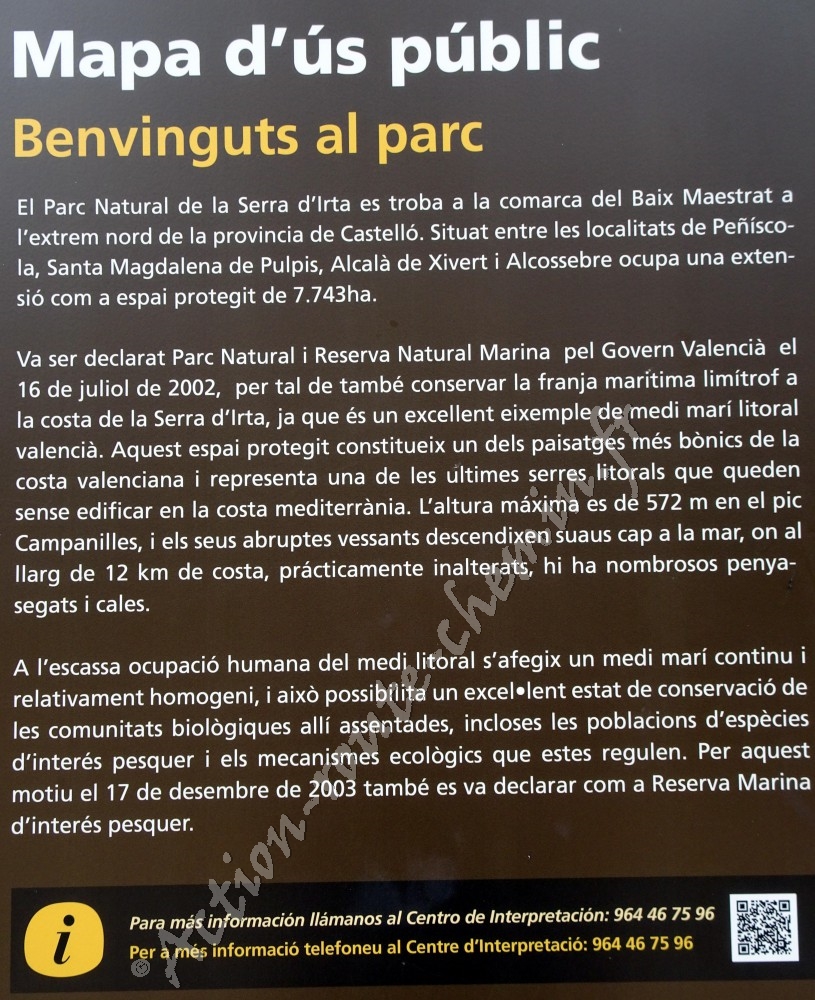 Information sur le parc national de la Irta