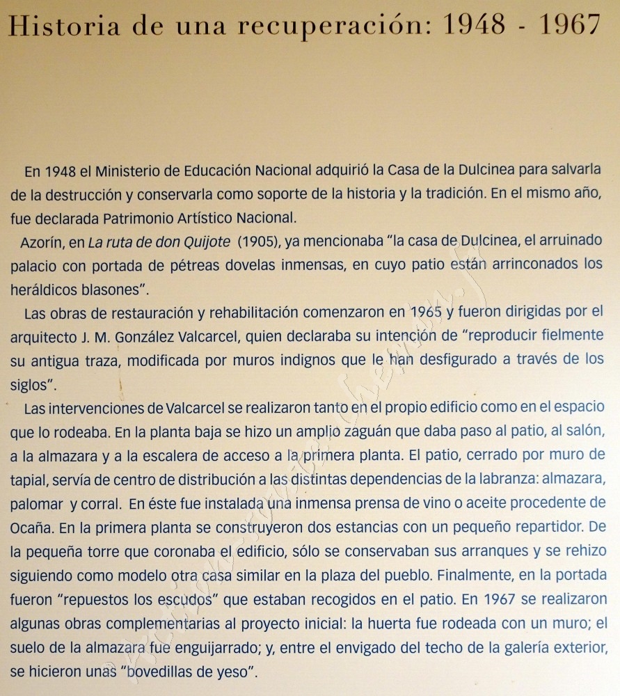 El toboso quijotte dulcinea museo histoire