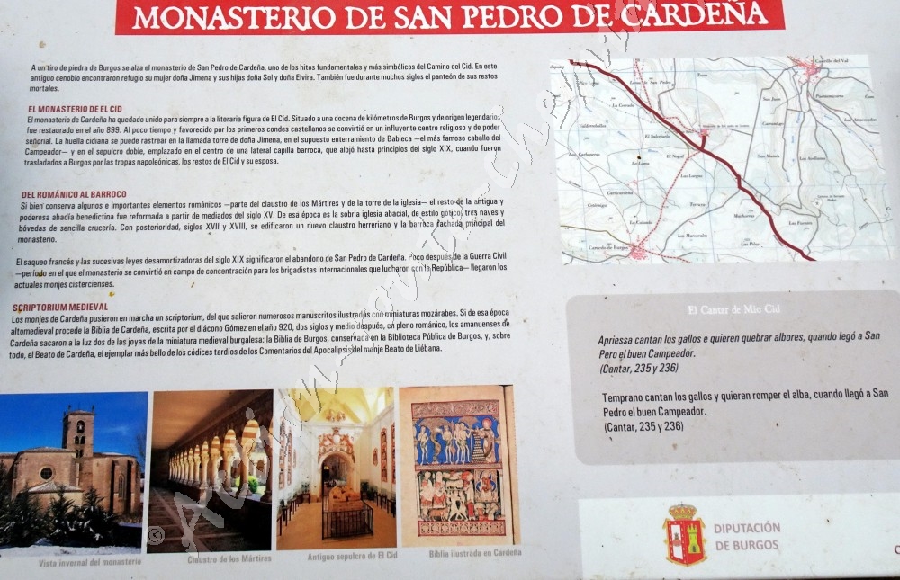 Panneau informatif - Monastère de San Pedro de Cardena