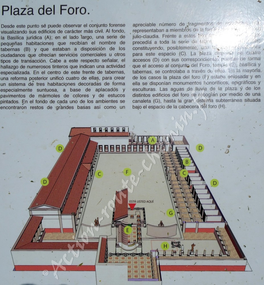 Plaza del Forum romain de Clunia - cité gallo romaine Penalba de Castro