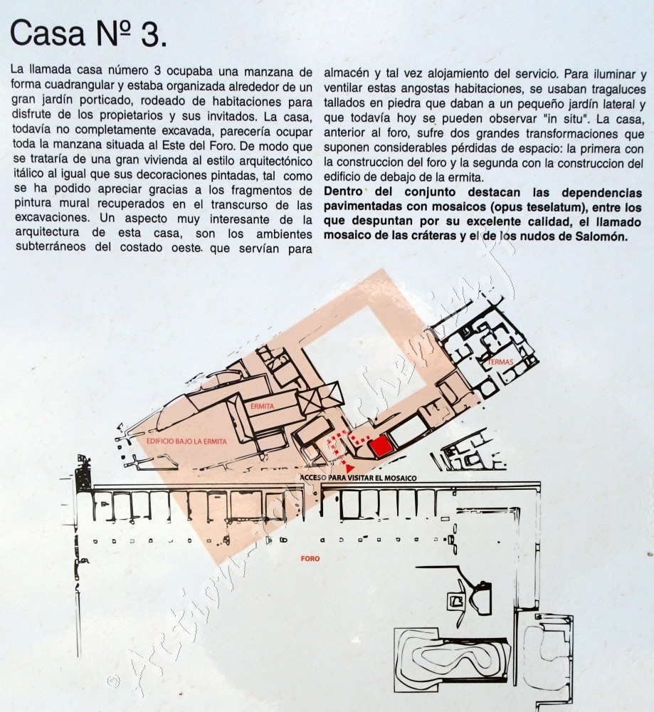 Information casa trois - Clunia - cité gallo romaine Penalba de Castro