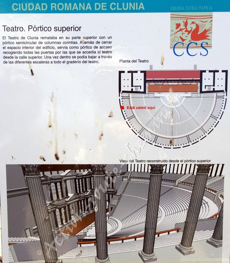 Information théâtre de Clunia - cité gallo romaine Penalba de Castro
