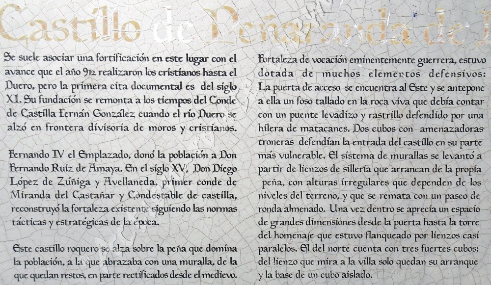 Information - château de Penaranda de Duero