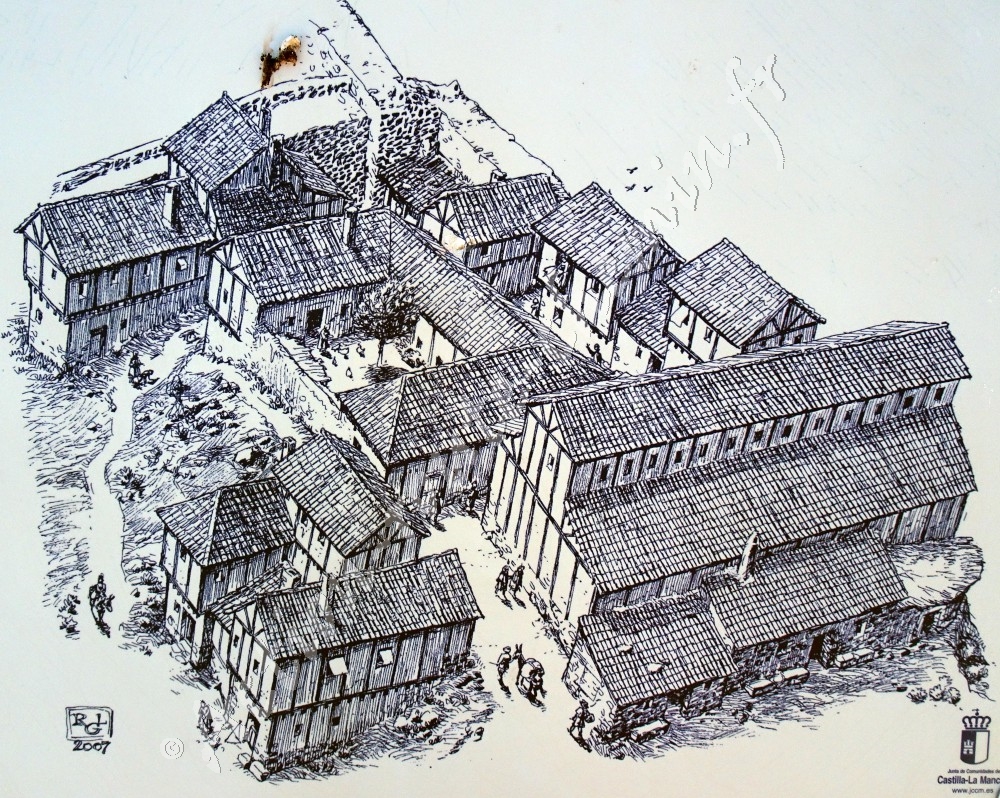 Chateau de molina de aragon plan du prao de los judios