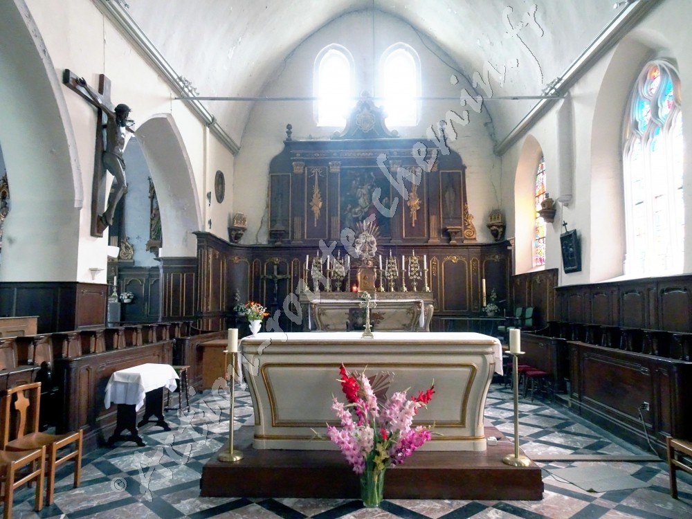 St valery sur somme interieur eglise st martin autel