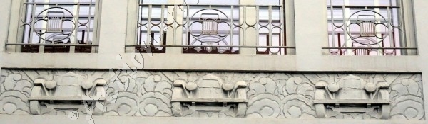 Detail maison art nouveau  rue palais gallien bordeaux