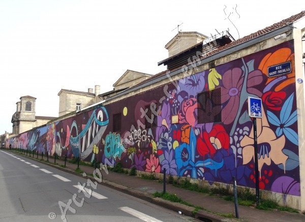 Street art rue saint nicolas a bordeaux