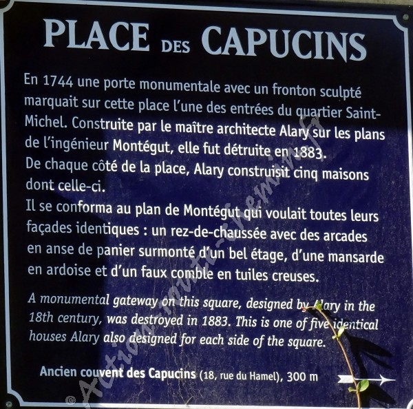 Bordeaux place des capucins ecriteau