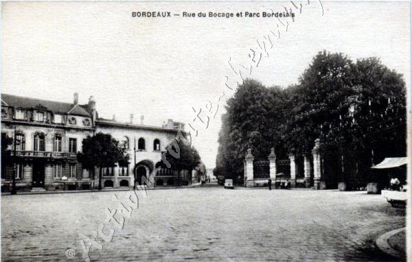 Bordeaux rue bocage et parc bordeais