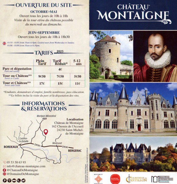 Chateau montaigne brochure